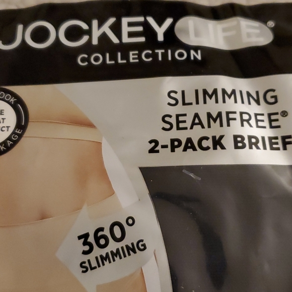 NEW Jockey Life Collection 2 pk Slimming Brief Black 0548 - Picture 3 of 5